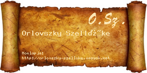 Orlovszky Szellőke névjegykártya
